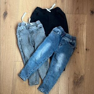 Little Bipsy Stylish Kids Denim Jeans Set - Black, Gray, Blue